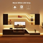 12v Led Strip Light 32 8ft Flexible Smd 2835 300 Leds Warm White 2 Pack Indoor