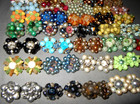 Great Lot  40  Pair  Vintage  Bead Cluster Earrings  Most Clip  Many Colors