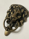 Vintage Entrancing Well-made Solid Cast Brass Lion s Head Door Knocker 3 5x5 In