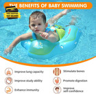 Baby Swimming Float Kids Inflatable Swim Ring With Safety Support Bottom Swimmin