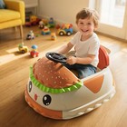 12v Ride On Bumper Car For Kids 2-5 Years Electric Car With Parents Control Led