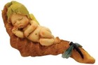 Miniature Sleeping Fairy Baby With Dragonfly To 4138 Fairy Garden Figurine