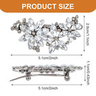 4pcs Rhinestone Bridal Hair Clip Decorative Crystal Faux Flower Hair Pins Sparkl