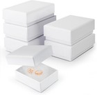 6 Pack Cotton Fill White Cardboard Paper Jewelry Box Gift Size 3 08 X 2 28 X    