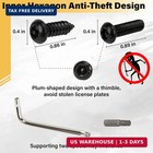 Anti Theft License Plate Screws Set  Stainless Steel License Plate Bolts