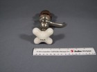 Antique Vintage Porcelain Handle Nickel Plated Cold Water Faucet