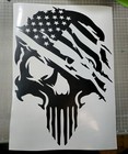 Usa Flag  Skull Decal Sticker Vinyl Graphic American Car Truck Window