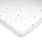 American Baby Company Fitted Mini Crib Sheet 100  Cotton Stars Moons