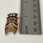 Vintage Tin Litho Japan Bug Insect Lot Of 2 1-3 8  Pin Lapel Hat Novelty Great