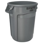 Rubbermaid Commercial Round Brute Container Plastic 32 Gal Gray 263200gy
