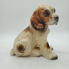 Vintage Ceramic Cocker Spaniel Dog Figurine Hand Painted Made In Japan 1950s 