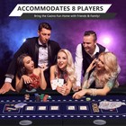 71  Foldable Poker Table For 8 Players  Professional Texas Hold em Casino Tab   