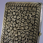 Stunning Indian Solid Silver Cigarette   Card Case C1890 Antique 112g Kutch