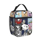 Cute Snoopy Thermal Insulated Lunch Bags For Picnic Peanuts Lover Portable 