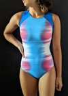 Gk Simone Biles Gymnastics Leotard Racerback Turquoise White Pink Size Axs