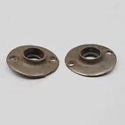Pair Antique Door Knob Escutcheon Rosette Cast Iron Salvage Hardware