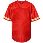 Men Blank Plain Football Jersey  Adult Hip Hop Hipster Short Sleeve Mesh Pull   