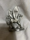 Silver Pegasus Figurine With Colorful Wings And Rhinestones 3 5 Inches Tall 