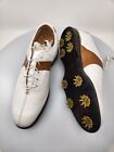  new  Footjoy Icon Leather Golf Shoes - 52094   White brown   Choose Size