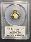 2024-w  5 1 10th Oz  Proof Gold Eagle Pcgs Pr70dcam First Day Issue David Hall