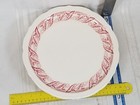 2 Syracuse China Red Lily Floral Scalloped Restaurant Ware Dinner Plates
