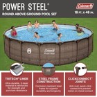 Coleman Power Steel 18    X 48    Round Metal Frame Above Ground Pool Set