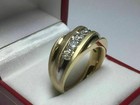 2ct Vvs1 Round Cut Lab Created Diamond Men s Engagement 14k Yellow Gold Fn Ring