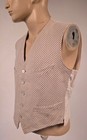 Victorian 19th C Men   s Checker Waistcoat Vest W 5 Button Front