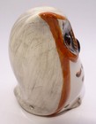 2020 Babbacombe Blp Pottery England   Fancy Brown Squat Owl Pie Bird Vent funnel