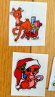 Vintage 80s Sticker Lot  Puffy Holiday Christmas Stickers  Used Restored  read 
