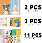 16 Pcs Kids Wall Art Decor  Baby Girl   Boy Nursery Decor  Toddler Room Bedroom