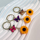1pc Keychain Cute Butterfly Sunflower Keychain Car Hanging On Your Bag For Women