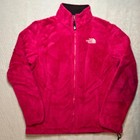 The North Face Osito Fleece Jacket Womens Pink Full Zip High Pile Soft Mock Neck