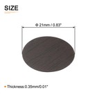 2sheet 108pcs 21mm dia  Screw Hole Cover Sticker Furniture Hole Cap Black-brown