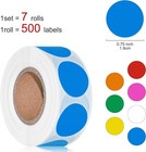 3500 Pcs Colored Dot Stickers  3 4  Label Sticker Round Color Coding Labels