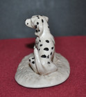 Vtg Signed Cyroeilen    Dalmatian Mother W puppy Mini Figurine Porcelain 3 5 l
