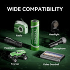 2 Pack 3 7 Volt 18650 Rechargeable Battery  3000mah Battery Flat Top Lithium Bat