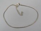 Vintage Anklet Ankle Bracelet Dainty 1 Mm Silver Tone Snake Chain 8 75-10 5 