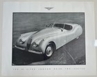 1952 Jaguar Xk120 3   Litre Two-seater Showroom Poster W  Coa Vintage