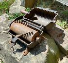 Antique Cast Iron Meat Grinder W Hand Crank Handle 1875 Era