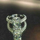 5ct Radiant Cut Simulated Diamond Solitaire Wedding Ring 14k White Gold Over