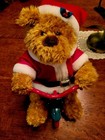 Vtg 1997 Avon Cycling Santa Plush Musical Animated Bear Christmas Holiday Decor