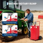 30 Gallon Gas Caddy  portable Diesel Fuel Transfer Tank With Manual Pump   Hose