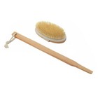 Premium Natural Long-handled Bath Shower Body Back Dry Skin Spa Scrubber Brush