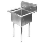 Commercial Stainless Steel Kitchen Utility Sink - 23 5  Wide