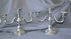 Pair Of Vintage 835 Silver Three Light Candelabra Art Nouveau Germany