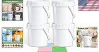 4 Pack 34oz Food Grade Plastic Buckets With Screw Lids   Handle  Reusable Sto   