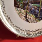 National Bridge Of Alabama Souvenir Plate Gold Border Vintage 9 1 4 