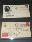 Old Us Stamp Collection Fdc Cover 649 650 698 Plate Block C7 C8 Air Mail     sale 