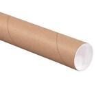 Premium Kraft Mailing Shipping Poster Tubes With Plastic End Caps 2  X 24 
